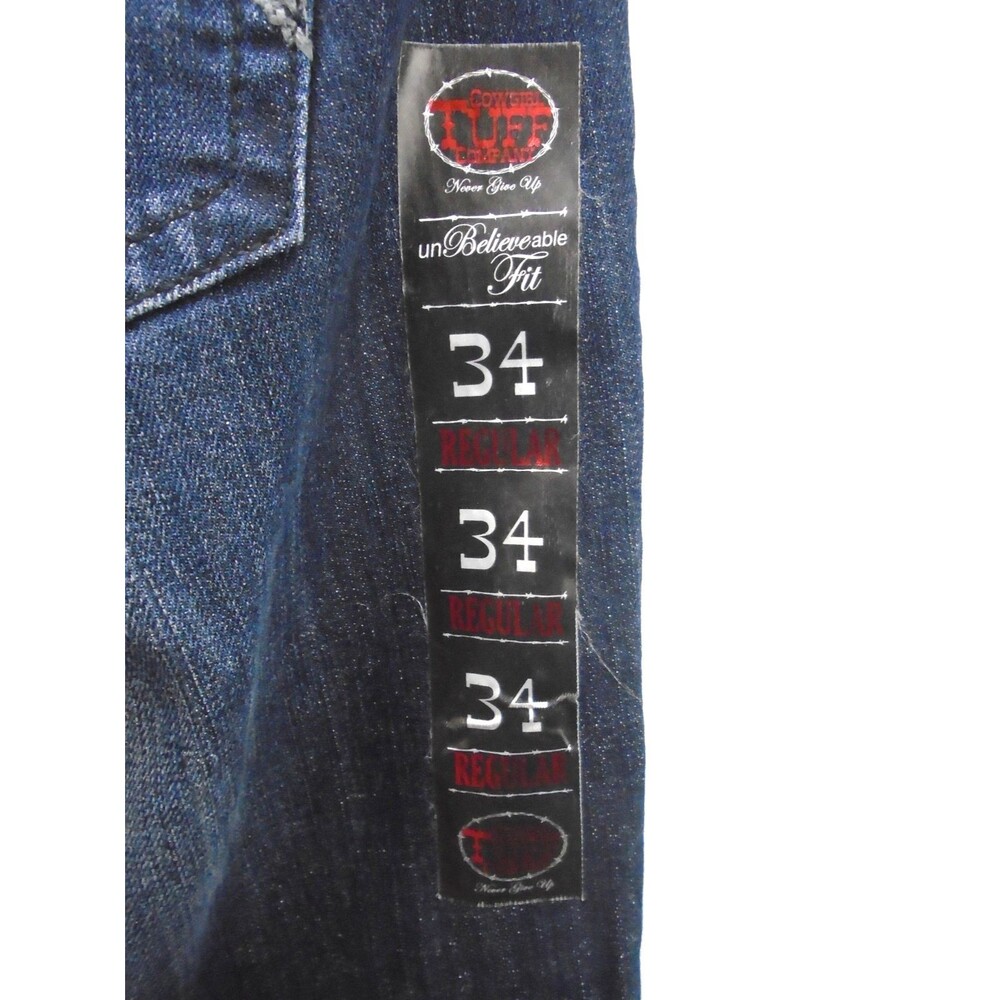 Cowgirl Tuff Forever Tuff Bootcut Denim Jeans Womens Size 34 (34x33) NWT Blue - Picture 13 of 15